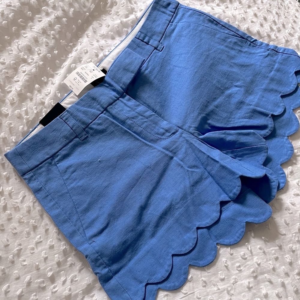 Light Blue Scalloped Shorts